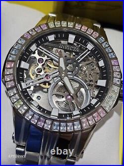 Invicta Open Heart Cristaux Mechanical Simulated Diamond LUME mens Watch