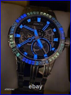 Invicta Open Heart Cristaux Mechanical Simulated Diamond LUME mens Watch