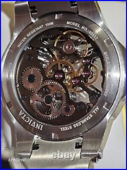 Invicta Open Heart Cristaux Mechanical Simulated Diamond LUME mens Watch