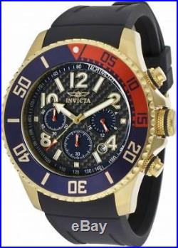 Invicta Pro Diver 13730 Men's Round Carbon Analog Chrongraph Date Watch