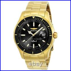 Invicta Pro Diver 25810 Men's Round Analog Date Black & Gold Tone Watch