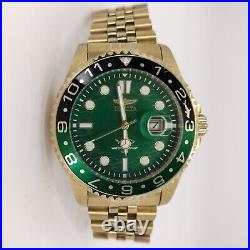 Invicta Pro Diver 30623 Gold Band Green Dial 43mm Case Wrist Watch for Men
