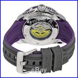 Invicta Pro Diver Automatic Black Dial Black and Purple Silicone Mens Watch