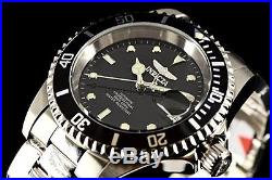 Invicta Pro Diver Automatic Mechanical Stainless Steel Black Dial Mens Watch NEW