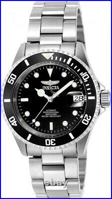 Invicta Pro Diver Black Dial Black Bezel Automatic Stainless Steel Swiss Watch