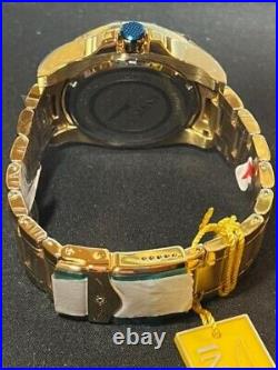 Invicta Pro Diver Gold 36280 Blue Abalone Dial Quartz 48Mm Date Men's Watch
