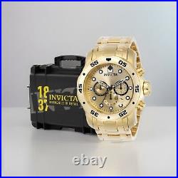 Invicta Pro Diver Men's Bundle 48mm Gold with Invicta 8-Slot Watch Case