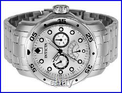 Invicta Pro Diver Retrograde GMT Silver Dial Quartz Divers 46994 200M Mens Watch