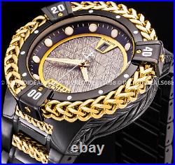 Invicta RESERVE BOLT HERCULES AUTOMATIC METEORITE Gold Silver Black Dial Watch