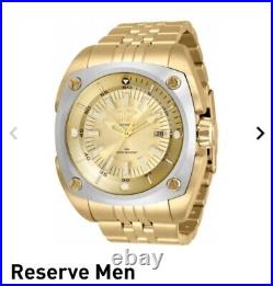 Invicta Reserve Automatic NH35A Gold Plated Case & Bracelet mens watch