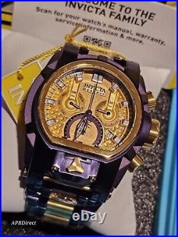 Invicta Reserve Bolt ZEUS MAGNUM Gold Purple Swiss Z60 & 751 mens watch