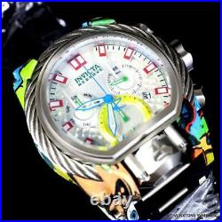 Invicta Reserve Bolt Zeus Magnum Graffiti White Swiss Mvt Dials Watch 52mm New