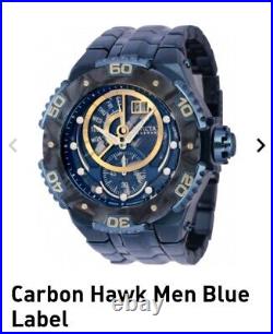 Invicta Reserve Carbon Hawk BLUE LABEL Carbon Fiber Swiss 7004. P mens watch