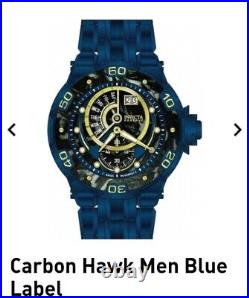 Invicta Reserve Carbon Hawk BLUE LABEL Carbon Fiber Swiss 7004. P mens watch