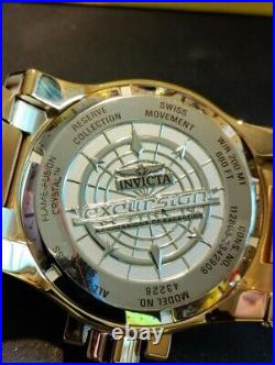 Invicta Reserve Excursion Diamond MOP Dial Mens Swiss Quartz Gold Plated Watch