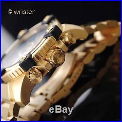 Invicta Reserve Grand Arsenal Swiss Chrono Gold Black Dial Huge 56mm Men's Watch
