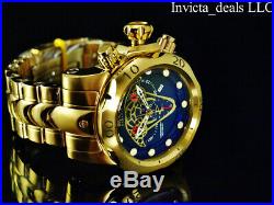 Invicta Reserve Mens 52mm Venom VIPER Swiss Chronograph 18K Gold Plated SS Watch
