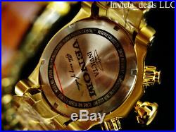 Invicta Reserve Mens 52mm Venom VIPER Swiss Chronograph 18K Gold Plated SS Watch