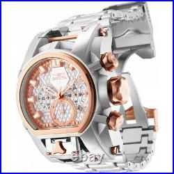 Invicta Reserve Mens Bolt Zeus Magnum 52MM Rose-Gold Chrono SS Bracelet Watch