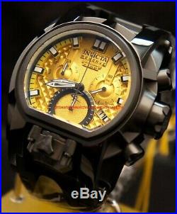 Invicta Reserve Mens Bolt Zeus Magnum 52mm Yellow Dial Swiss Strap Watch
