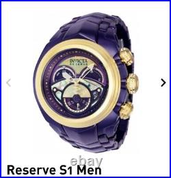 Invicta Reserve S1 ELITE Purple Label Swiss Z60 Chronograph mens watch