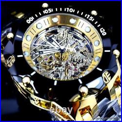 Invicta Reserve Venom Fusion Shutter Gold Plated Black Automatic 51mm Watch New