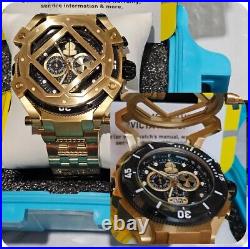 Invicta Russian Diver Gold Plated CAGE Opens Swiss 5050. C mens watch Pro