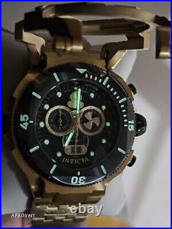 Invicta Russian Diver Gold Plated CAGE Opens Swiss 5050. C mens watch Pro