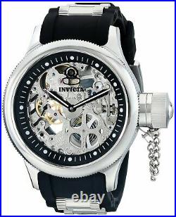 Invicta Russian Diver Mechanical Silver Dial Black Rubber Men's Watch 1088 SD