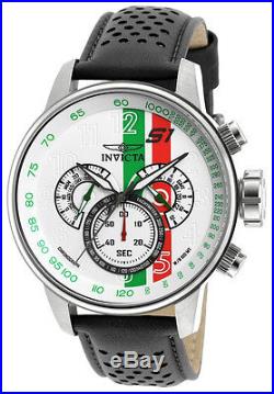 Invicta S1 Rally 90106 Men's Round Chronograph Black Leather Watch