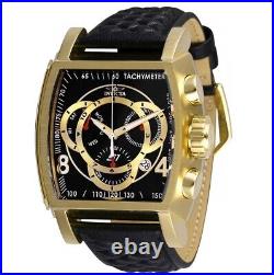 Invicta S1 Rally Mens 48mm Gray Dial Black Leather Swiss Chronograph Watch 27932