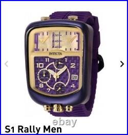 Invicta S1 Rally Purple Label TRIA- 3 Mvmts MOP Glass Fiber mens watch