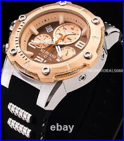 Invicta SPEEDWAY VIPER CHRONOGRAPH Silver Rose Gold Dial Strap Men SS Watch