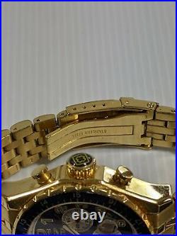 Invicta Sapphire Crystal Gold Tone Chronograph Stainless Steel Watch WR 100 M