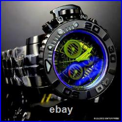 Invicta Sea Hunter Gen II Radar Yellow Tinted Crystal 58mm Black Steel Watch New
