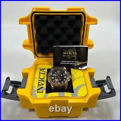 Invicta Sea Spider 10297 Men's Gold Black Dial 100M Swiss Watch NEEDS BATTERY