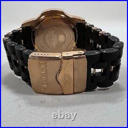 Invicta Sea Spider 10297 Men's Gold Black Dial 100M Swiss Watch NEEDS BATTERY