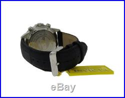 Invicta Signature II 7283 Men's Round Silver Tone Chronograph Date Leather Watch