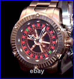 Invicta Specialty Casino Automatic Crystal Red Dial Rose Gold Mens Watch