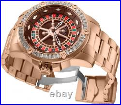 Invicta Specialty Casino Automatic Crystal Red Dial Rose Gold Mens Watch