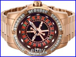 Invicta Specialty Casino Automatic Crystal Red Dial Rose Gold Mens Watch