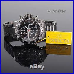 Invicta Specialty Chronograph Gunmetal Ion-Plated SS Grey Black NEW Mens Watch
