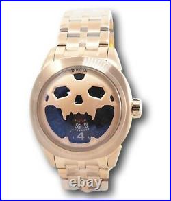 Invicta Speedway Automatic Mens 50mm Rose Gold Skull Brown Dial Watch 33203 Rare