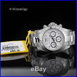 Invicta Speedway Chronograph Stainless Steel White Dial Tachymeter WR Mens Watch