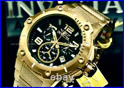 Invicta Speedway XL VIPER RondaZ60 Movement BLACK Dial 18K Gold Plated S. S Watch