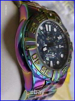 Invicta Subaqua Abalone MOSAIC Iridescent Plated Automatic mens watch