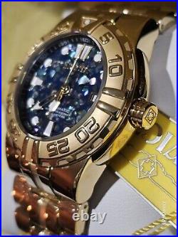 Invicta Subaqua Abalone MOSAIC SET Gold Plated Automatic mens watch