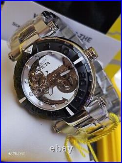 Invicta Subaqua Noma I Automatic BRIDGE Mvmnt Skeleton Black Bezel mens watch