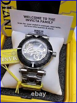 Invicta Subaqua Noma I Automatic BRIDGE Mvmnt Skeleton Black Bezel mens watch