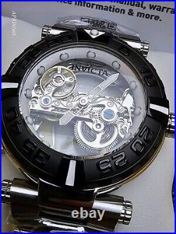 Invicta Subaqua Noma I Automatic BRIDGE Mvmnt Skeleton Black Bezel mens watch